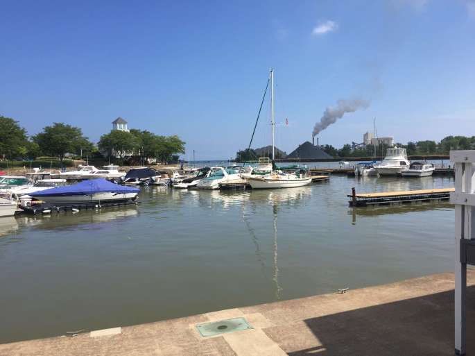 Noodin at the Huron, OH Boat Basin - Ahh, the smell of industry