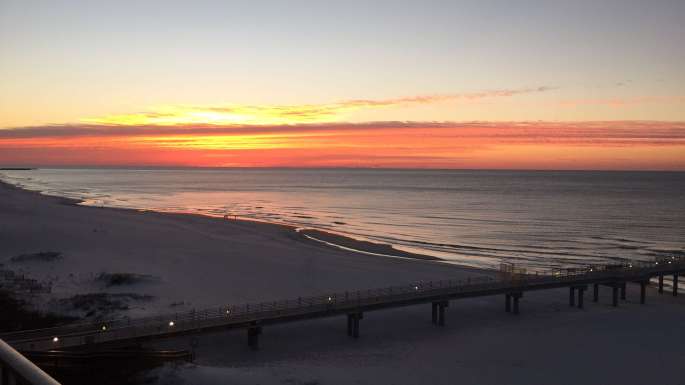 Sunrise from our balcony