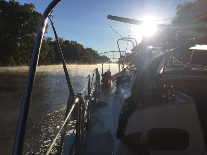 A foggy morning on the Erie Canal near Sylvan Beach
