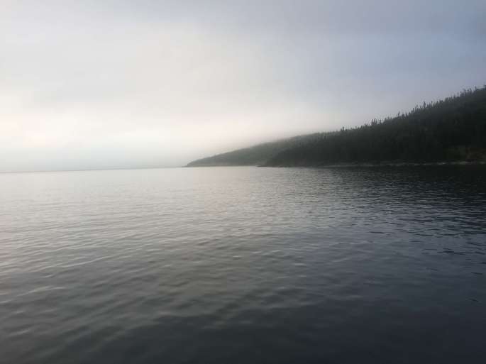 A Foggy View Towards the North at Pic Island