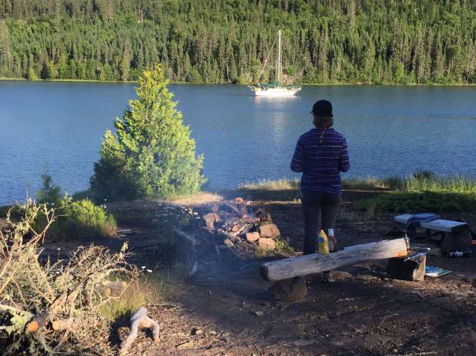 A Shore Fire with a View